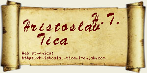 Hristoslav Tica vizit kartica